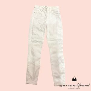 J. crew Women's White Jeans 9 inch high rise Toothpick Size 25
